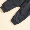 thumbnail image 4 of Infant Baby Boy Outfits 2Pcs Long Sleeve Pullover Sweatshirt Toddler Boys Pants Clothes Set 3 6 12 18 Months 2T 3T Toddler Boys Winter Clothes,3-6 Months,Black, 4 of 7