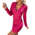 thumbnail image 1 of Pompotops Robe d'Été Décontractée pour Femmes, Col Rond, Manches Courtes, Poches, 1 of 9