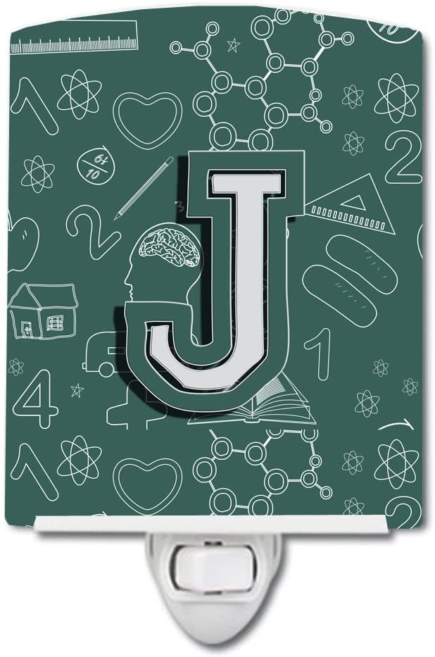 Cj10 Jcnl Letter J Back To School Initial Ceramic Night Light 6x4x3 Multicolor Walmart Com Walmart Com