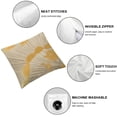 thumbnail image 4 of Jiayy 2pcs Nordic Style Blend Pillowcase with Ginkgo Leaf Pattern, Home Sofa Cushion Cover, Printed backrest Pillowcase, Invisible Zipper, Removable and Washable White, 4 of 6