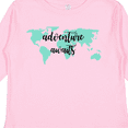 thumbnail image 4 of Inktastic Adventure Awaits Teal World Map Boys or Girls Long Sleeve Toddler T-Shirt, 4 of 5