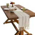 thumbnail image 5 of Boho Table Runner Farmhouse Woven Macrame Table Runner Home Decor Rustic Table Runner with Tassel Edges for Dining Table Decor, 5 of 8