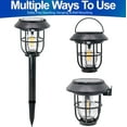 thumbnail image 6 of Solar Outdoor Lantern with Motion Sensor – Weatherproof LED Garden Light, 3 Modes, Wall/Hanging/Stake Mount, Black Edison Style, 6 of 9