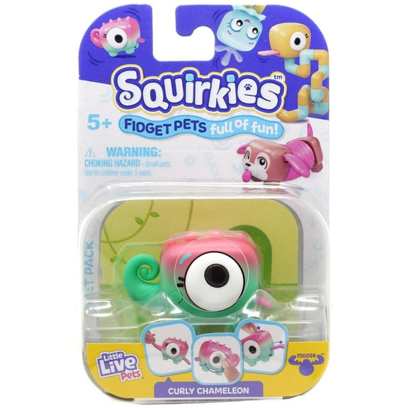 Little Live Pets Squirkies Curly Chameleon Figure
