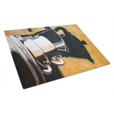 

Carolines Treasures ARA0087LCB Coffee II by Roy Avis Glass Cutting Board Large 12H x 16W multicolor