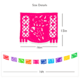 thumbnail image 5 of Mariachi Papel Picado Mexican Plastic Banner (10 Pack) - 10 x 10 Large Panels / 16 Feet Long - Great Mexican Party Decorations Prefect For Birthday, Party, and More by Ole Rico, 5 of 6