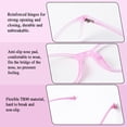 thumbnail image 3 of Gafas de luz azul AetrvoHope para niños UV400 transparentes rosadas, 3 of 5