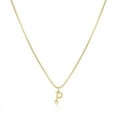thumbnail image 1 of Collar con inicial personalizado para mujer | Gargantilla con colgante de letra delicada | Collar de capas de 45 cm en oro o plata, 1 of 1