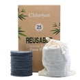 thumbnail image 1 of Almohadillas desmaquillantes Chloven Charcoal Bamboo reutilizables x25, 1 of 6