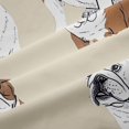thumbnail image 5 of Homewish Funny English Bulldog Kitchen Curtains,Kawaii Animal Black Out Curtains Pack of 2 (42x63 Each),Cream, 5 of 6