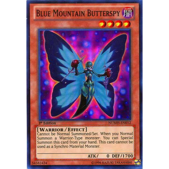 YuGiOh Number Hunters Super Rare Blue Mountain Butterspy NUMH-EN012