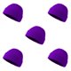 thumbnail image 2 of Sonducket Sombreros para mujer Color sólido Accesorio de ropa Cubierta para la cabeza Gorros de invierno Gorro de punto grueso para al aire gris claro 5Conjunto, 2 of 6