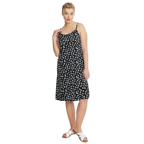 Ellos Plus Size Stretch Knit Scoop Neck Tank A Line Dress