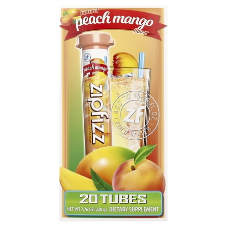 Zipfizz Energy Drink Mix, Peach Mango, 20 Tubes, 0.39 oz (11 g) Each