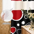 thumbnail image 2 of No Hook Shower Curtain with Built-in Rings - Abstract Modern Washable Waterproof Fabric Bathroom Curtains for Hotel,Rentals, 72 X 78 Inch Long , Geometric Circle Red Black White, 2 of 9