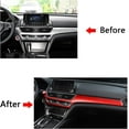 thumbnail image 3 of Xotic Tech Interior Dashboard Center Console AC Switch Button Panel Stripe Cover Trim, Sporty Red, Compatible with Honda Accord 10th Gen 2018-2022, 3 of 9