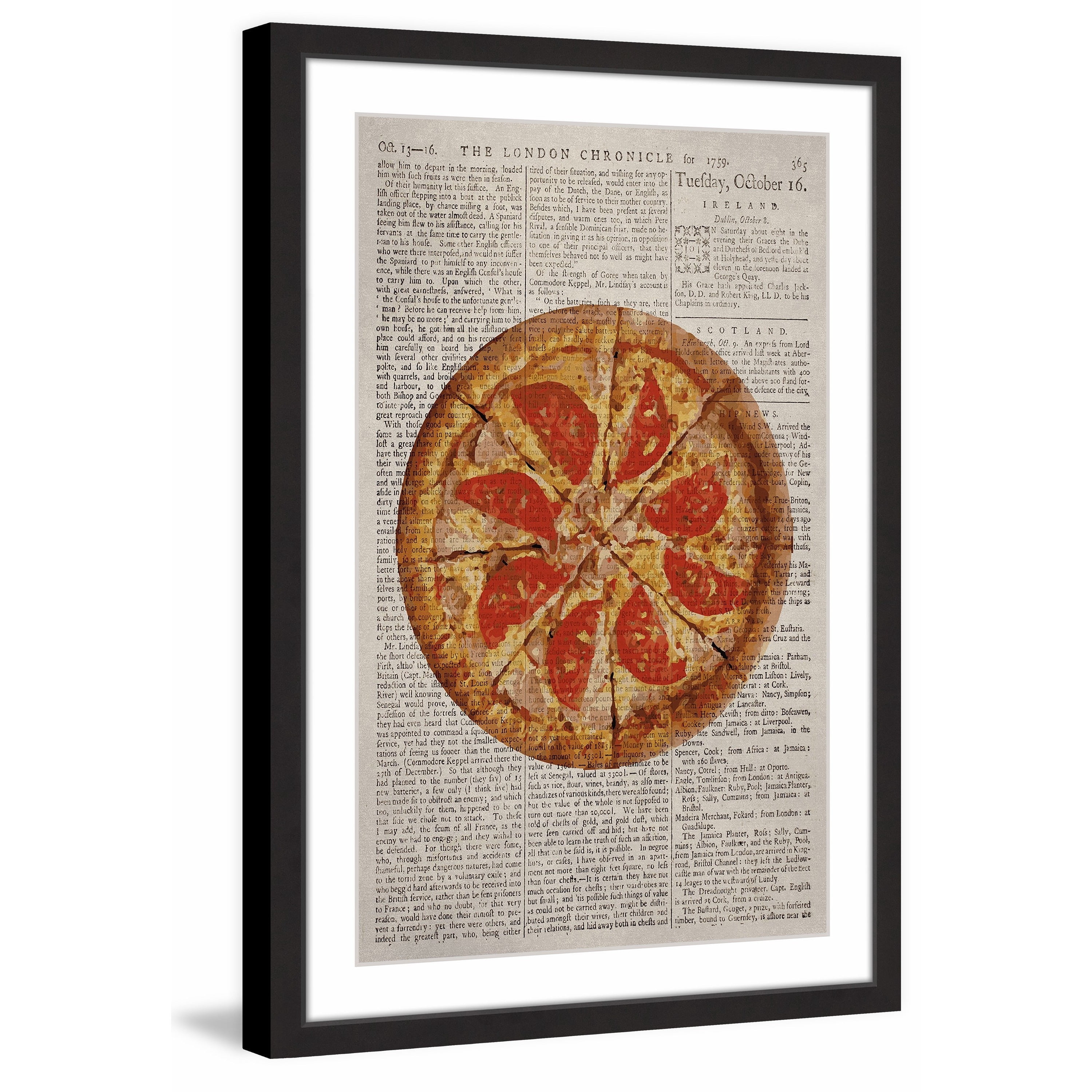 "Salami Pizza" Framed Painting Print