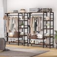 thumbnail image 4 of Tribesigns Garment Rack with 4-Tier Storage Shelves and 4 Hooks, Closet Organizer Coat Rack with Hang Rod for Bedroom, 4 of 7