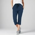 thumbnail image 3 of Capri Pants for Women Spring Summer Casual Lightweight Elastic Waist Capri Sweatpants with Pockets, 3 of 6