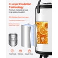 thumbnail image 4 of VEVOR 3.2 Gal Insulated Beverage Dispenser for Hot & Cold Drinks 2 Pack Silver, 4 of 9