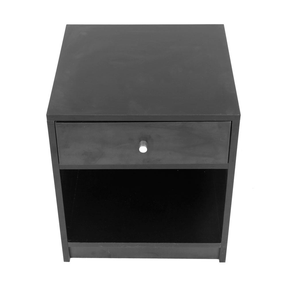 Ktaxon Black Bedroom Bedside Furniture Nightstand End Table Shelf Drawer Strorage