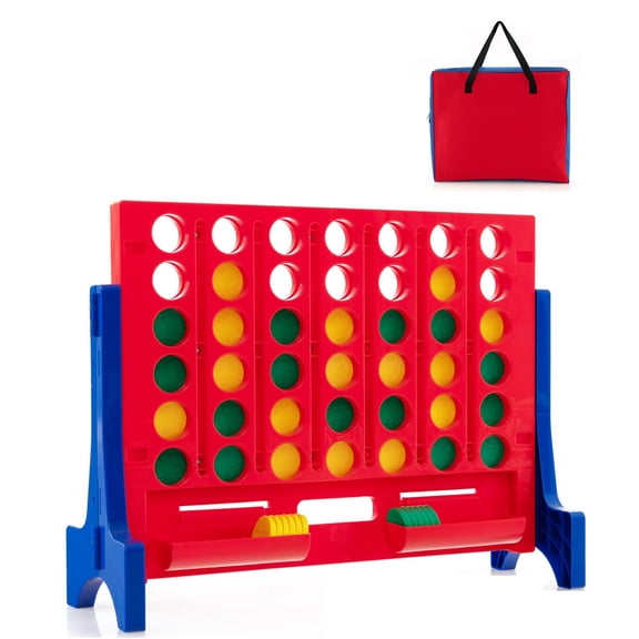 MULTIGOT Wall Mounted or Tabletop Giant 4-IN-A-ROW Jumbo 4-to-Score Connect Game Set Blue