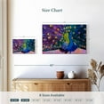 thumbnail image 4 of Elephant Stock Dazzling Peacock Wall Art - Horizontal Canvas Wall Art - Lobby Wall Decor - Animal Canvas - Pink And Teal Decor - 12" x 8", 4 of 8