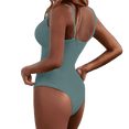 thumbnail image 4 of Shapewear Bodysuits for Women Scoop Neck Tummy Control Seamless Thong Bodysuit Cami Tank Top Bodysuit, 4 of 6