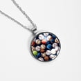 thumbnail image 4 of Baseball Stunning Glass Design Circular Pendant Necklace - Unique Jewelry Gift for Her, 4 of 5