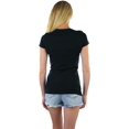 thumbnail image 2 of ToBeInStyle Women's Slim Fit Crew Neck Short Sleeve Longline Tee, 2 of 7