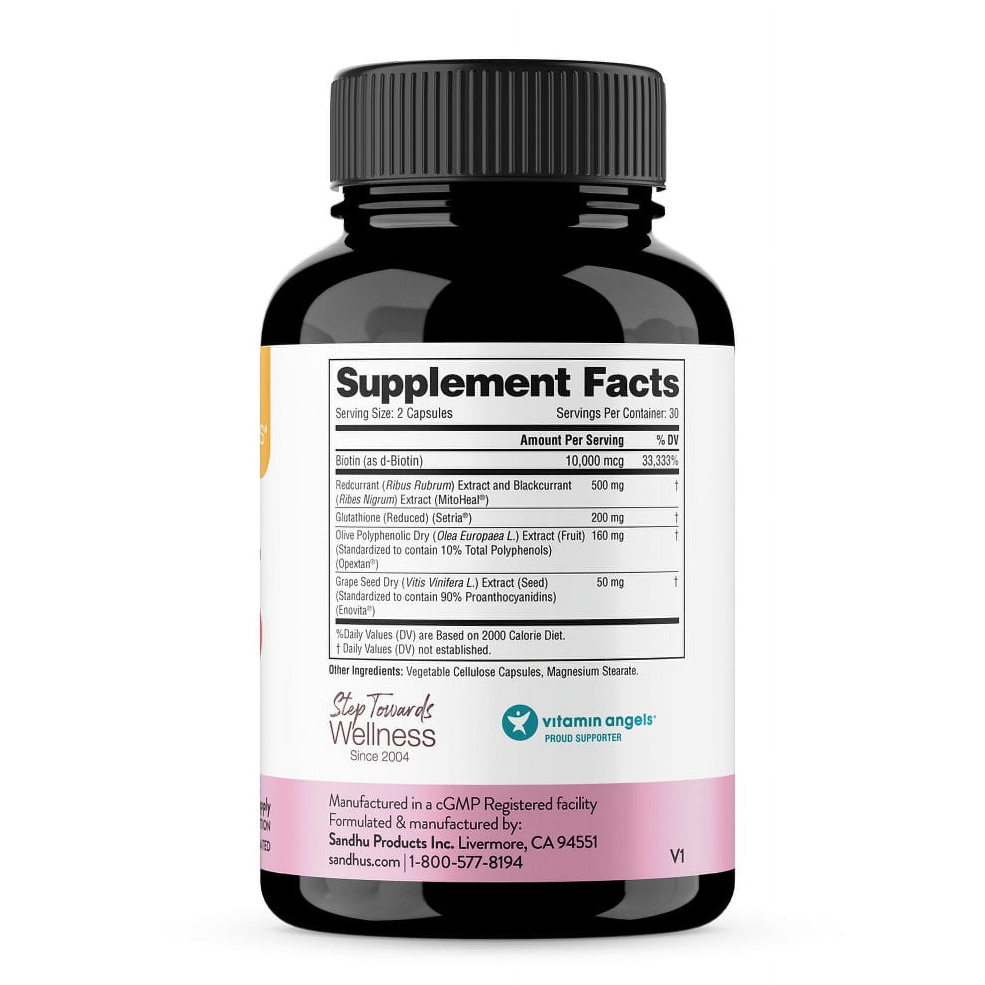 Sandhu’s Beauty5 Capsules, Collagen Synthesis Supplement, for Healthy Hair, Skin & Nails, 60 Ct.