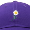 thumbnail image 2 of DALIX Daisy Flower Hat Womens Floral Baseball Cap in Purple, 2 of 6