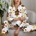 thumbnail image 6 of Naloa Colorful maple leaf owl Pajamas for Women Set, Womens Pajama Sets, Lounge Sets for Women, 2pjs for Women-Medium, 6 of 7