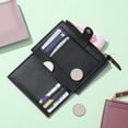 thumbnail image 4 of Women Wallet Multi Card Slot Smooth Zipper Faux Leather Small Size Fine Texture Short Wallet for Shopping, 4 of 7