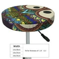 thumbnail image 4 of Balery Boho Owl Velvet Round Bar Chair Cushion Cover Adjustable, Protects From Scratches And Stains, Soft & Washable Ideal For Wooden And Metal Stools - 12 Inch, 4 of 7