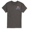 thumbnail image 2 of Marvel Captain America - Retro Distressed Flag Pose - Men's Short Sleeve Graphic Tee, 2 of 4