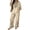 Beige, variant on Wutalume Women's Long Sleeve Floral Two Piece Set - Lace Trim Ethnic Style Outfit, Bohemian Casual Loose Fit for Spring and Autumn Daily,Saffron S