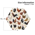 thumbnail image 3 of Bingfone Vintage Roosters And Chickens Leather Drinks Coasters With Set Of 6,Suitable For Home Kitchen,Coffee Cup Coasters Home Gift, 3 of 9