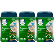 (3 pack) (3 Pack) Gerber Organic Rice Baby Cereal, 8 oz.