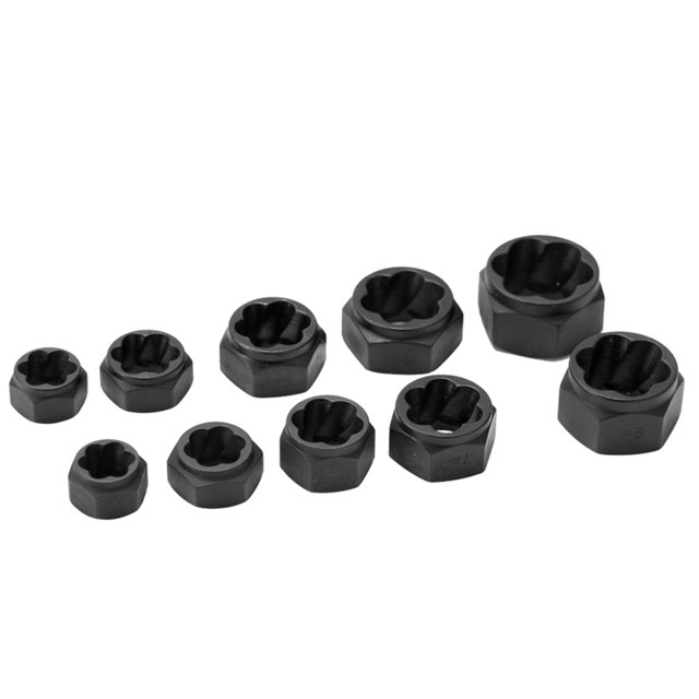 Bolt Extractor Kit, Black Alloy Bolt Extractor Automotive Tools with Multiple Options for Easy Removal of Broken Hardware