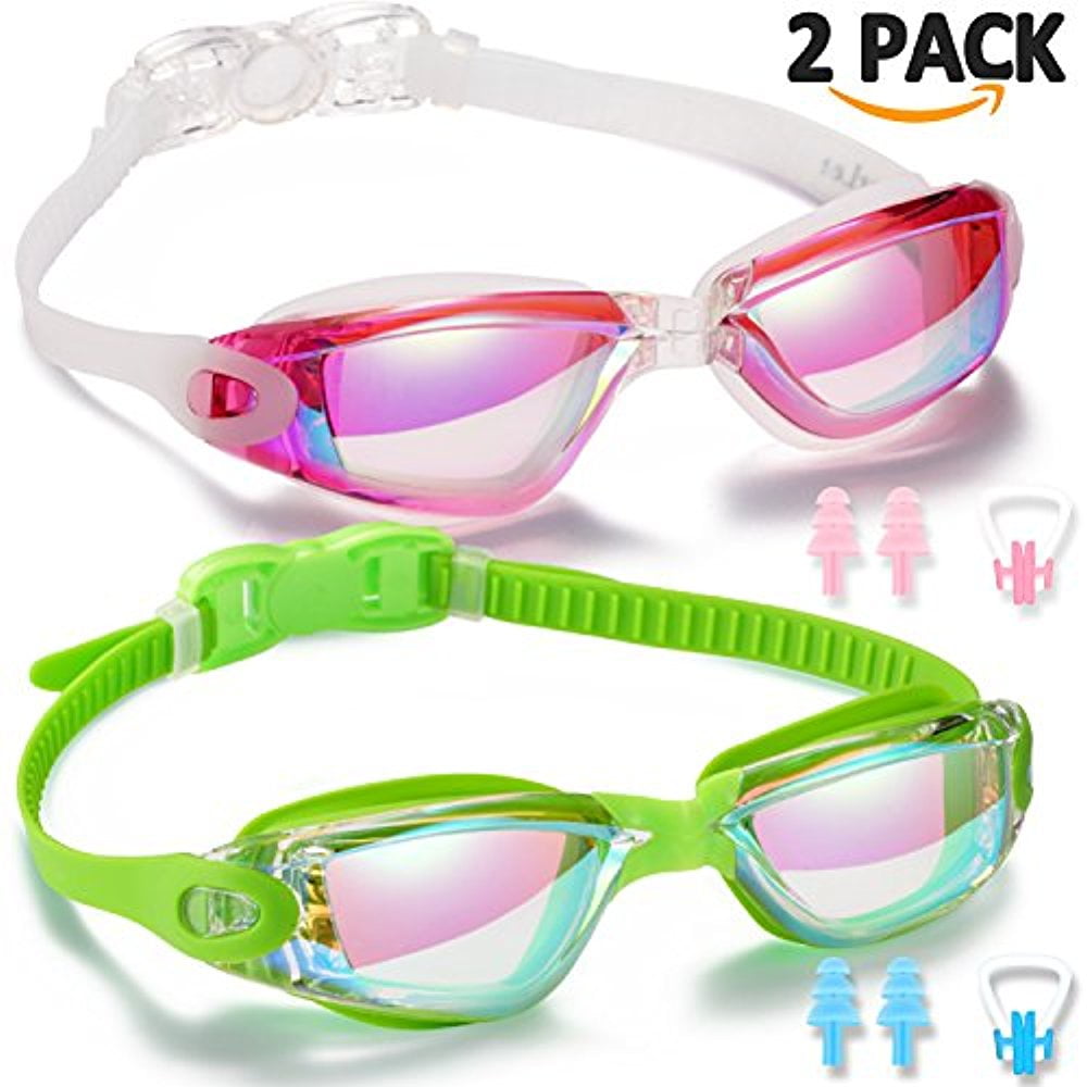 Noorlee Swim Goggles, 2 Pack Swimming Goggles for Adult Men Women Youth Kids Child, No Leaking Anti Fog UV 400... by LIVEDITOR LIGHTING