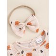 thumbnail image 5 of Newborn Baby Girls Halloween Clothes Pumpkin Ruffle Romper Long Sleeve Waffle Bodysuit with Headband Set Fall Outfits, 5 of 8