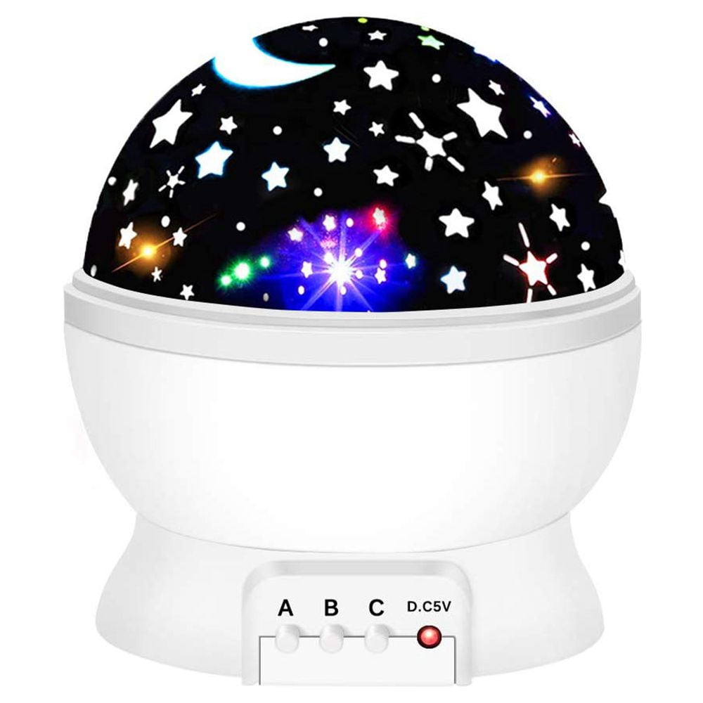 6 Colors LED Star Projector Lamp 360 Degree Romantic Rotating Night