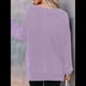 thumbnail image 5 of Sudadera de Cuello Redondo de Punto Gofre de Gran Tamaño para Mujer, Sudadera Informal de Larga con Laterales Púrpura M, 5 of 8