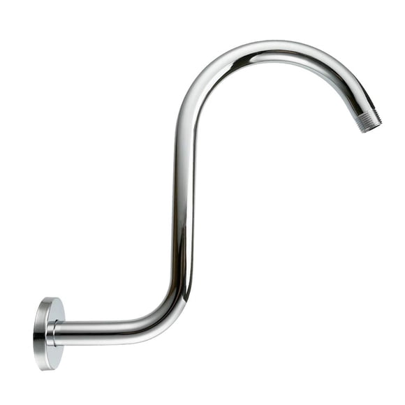 Brazo de ducha Purelux con cuello de ganso, salida de agua Pj1201, extensión de cabezal de ducha con acabado cromado de acero inoxidable