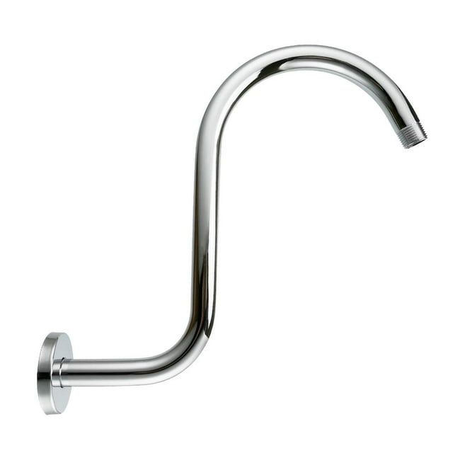 Brazo de ducha Purelux con cuello de ganso, salida de agua Pj1201, extensión de cabezal de ducha con acabado cromado de acero inoxidable