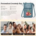 thumbnail image 6 of OIDERY Small Shoulder Bag Women Leather Crossbody Purse Pomegranate Juicy Seeds Playful Typography Travel Rfid Safe Adjustable Strap, 6 of 12