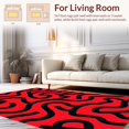 thumbnail image 2 of ODIKA 4' x 6' Machine Washable Non-Slip Area Rug, Abstract Squiggle High Traffic Rug, Red, 448939, 2 of 7
