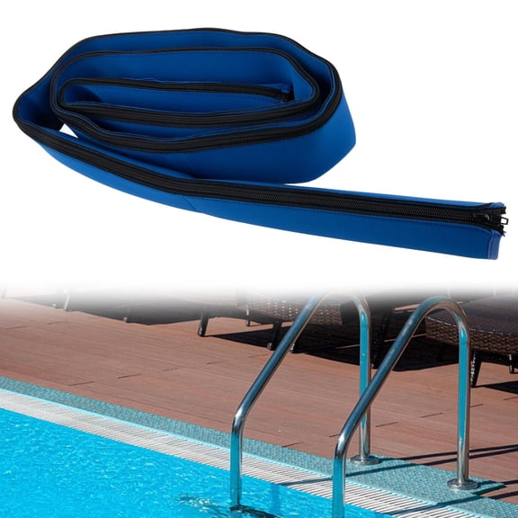 8 or 10ft Non-Slip Neoprene Pool Ladder Cover Pool Accessories (Blue)