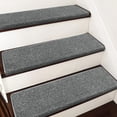 thumbnail image 2 of Pure Era Bullnose 9" x 30" Carpet Stair Treads Protector Cover Indoor Non Slip Self Adhensive (Set of 2,Gray), 2 of 8
